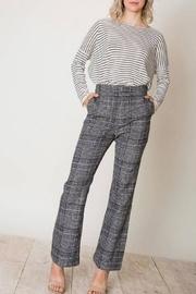 Plaid Straight-leg Pant