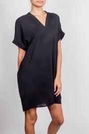  Drape-linen Chic-mini-dress Tunic