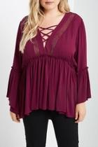  Maroon Lace Top