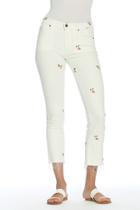  Candace Crop White Jeans W Rosebuds
