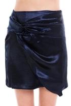  Satin Navy Skirt