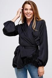 Fringe Wrapped Blouse