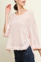  High-low Waffle-knit Top