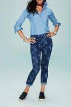  Printed Denim Pant