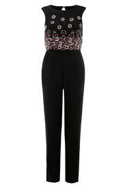  Beaded Overlay Jumpsuit