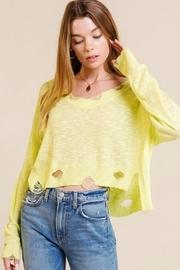  Slub Distressed Sweater