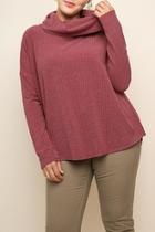  Garnet Ribbed Sweater