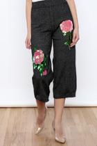  Floral Sequined Pants