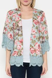  Floral Open Cardigan