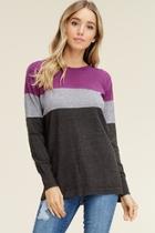  Color-block Lightweight Sweater