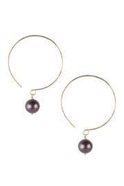  Black-pearl Hoop Earrings