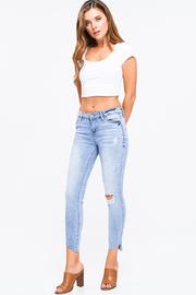  Asymmetric Hem Skinny Jeans