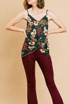  Floral V-neck Tank Top