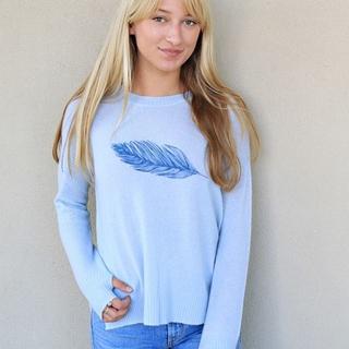  Blue Leaf Sweater
