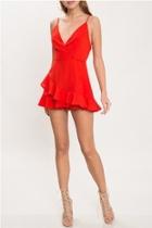  Red Mini Romper