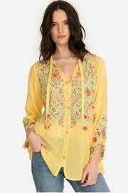  Citron Embroidered Top