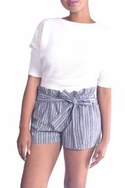  Pin-striped Paperbag Shorts