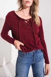 Basil Lace-up Sweater