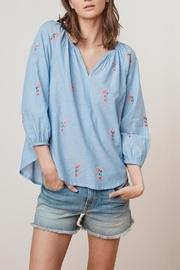  Embroidered Chambray Raglan