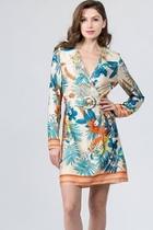  Tropical Belted Dress
