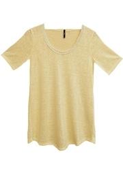  Beige Burnout Top