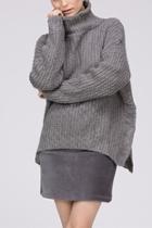  Mock Hi-low Sweater