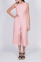  Pink Linen Jumpsuit