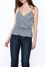  Denim Peplum Top