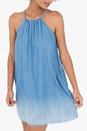  Chambray High-neck Dress