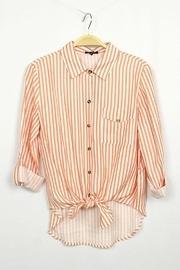  Coral Stripe Buttondown