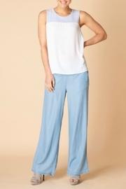  Powder Blue And White Sleevelesstop