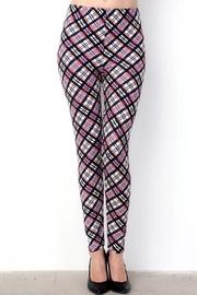  Orange-blue Plaid Legging