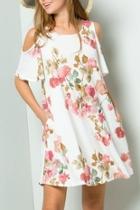  Watercolor Floral Swing-dress