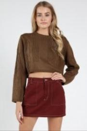  Olive Crop Sweater