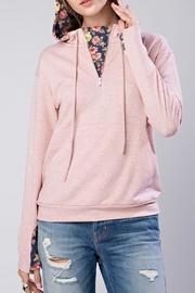  Pink Floral Hoodie