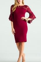  The Bell Dress-burgundy