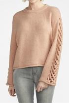  Charming Braided-sleeve Sweater