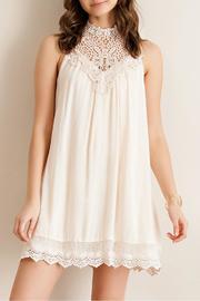  High Neck Flare Dress