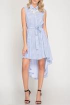  High-lo Shirt Dress
