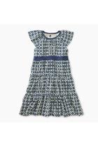  Printed Tiered Twirl Dress