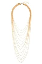  Brass Metal Layered Necklace
