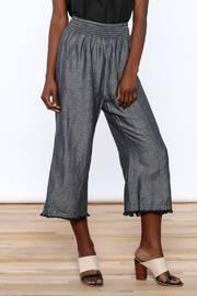  Chambray Ruffle Hem Pant