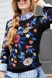  Embroidered Hi/lo Sweater
