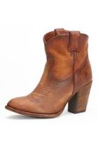  Cognac Heeled Bootie