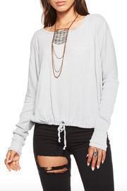  Drawstring Long Sleeve Top