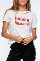  Whiskey Business Cutout Poppy Tee