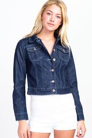  Fleece-lined Cropped Jean Jacket