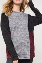  Color-block Brushed Top