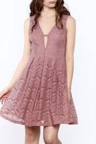  Old Rose Lace Dress