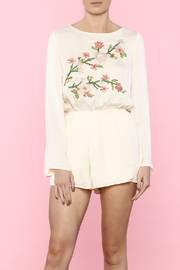  Embroidered Silk Cream Romper